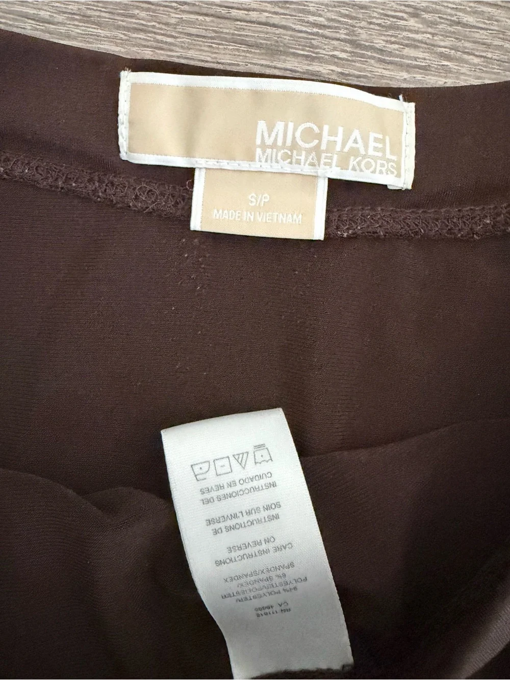Michael Kors Dark Brown Flared Midi Skirt